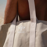 Cream Large Canvas Beach Bag