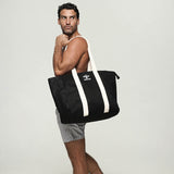 Black Large Canvas Beach Bag