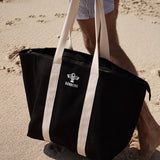 Black Large Canvas Beach Bag