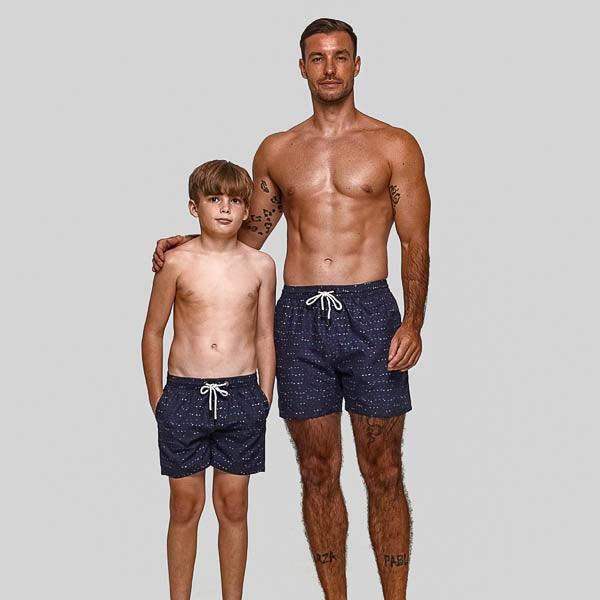 Anglesea Blue Boys Swim Trunks - Bondi Joe Swimwear
