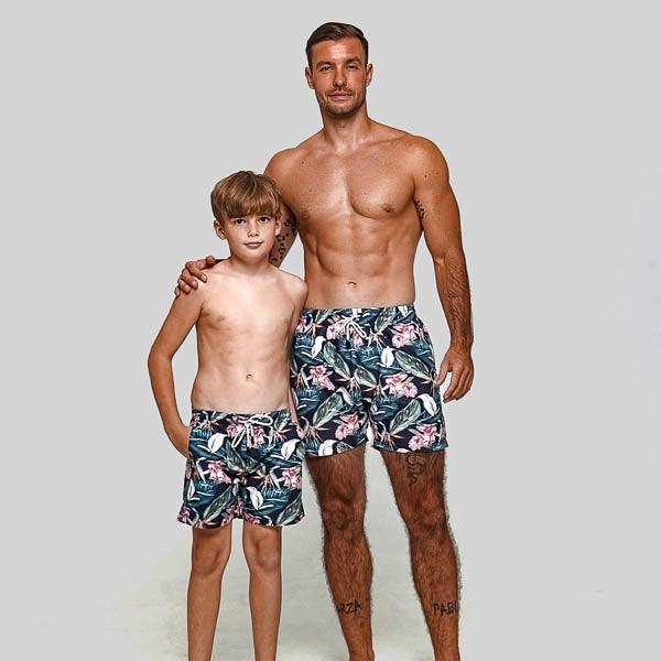 Roscoe Green Boys Swim Trunks - Bondi Joe Swimwear